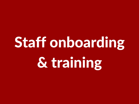 staff onboarding and training